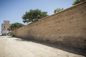 Obras del muro perimetral del Palacio del Infante Don Luis