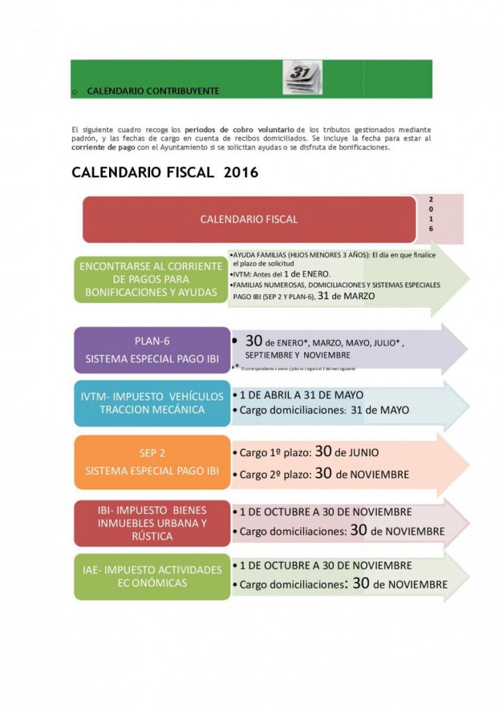 calendario fiscal 2016