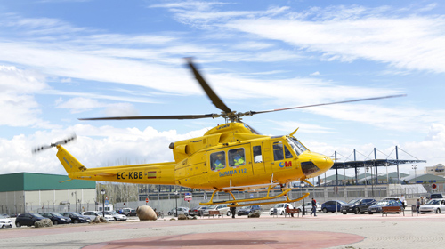 Helicóptero Urgencias. La Comunidad de Madrid mejorará las Urgencias.