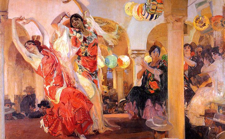 Baile en el Café Mpvedades de Sevilla, de Joaquín Sorolla (1914)