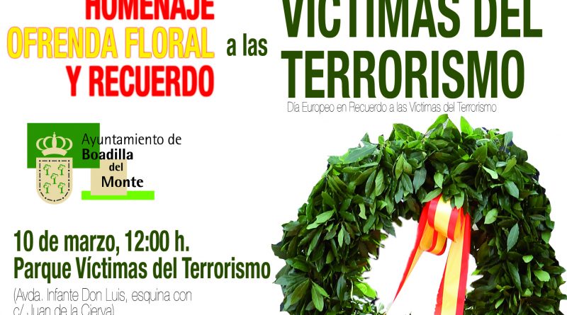 Homenaje a las víctimas del terrorismo en Boadilla