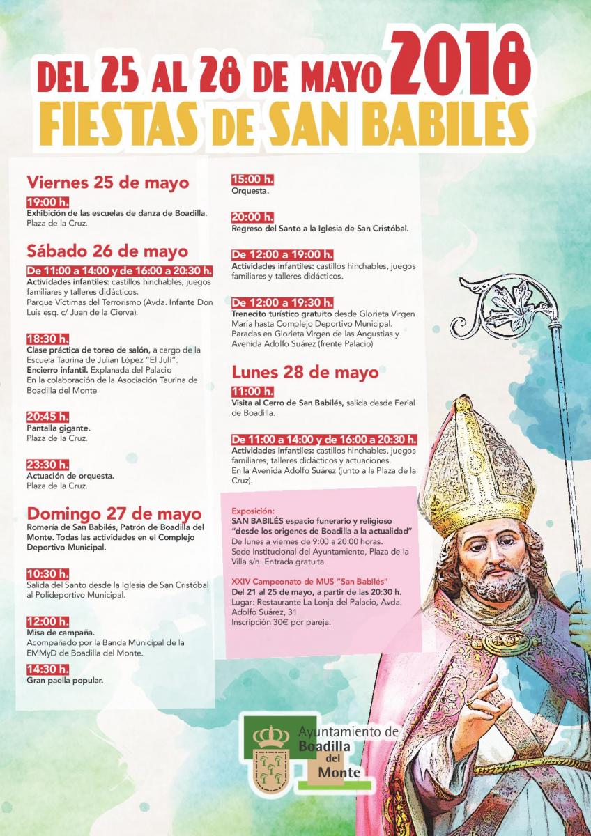 Programa Fiestas de San Babilés Boadilla del Monte 2018