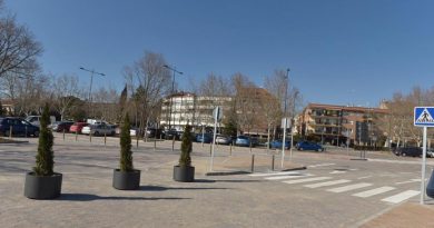 Plazas de aparcamiento en el Paseo de Madrid