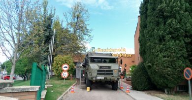 Teleboadilla. La Unidad Militar de Emergencias desinfecta la residencia Virgen del Pilar de Boadilla