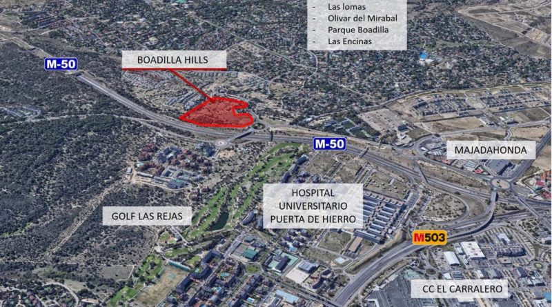 Teleboadilla. Mapa del área de residencias Boadilla Hills