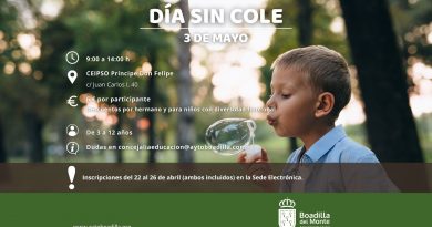 Día sin cole en el Príncipe D. Felipe el próximo 3 de mayo