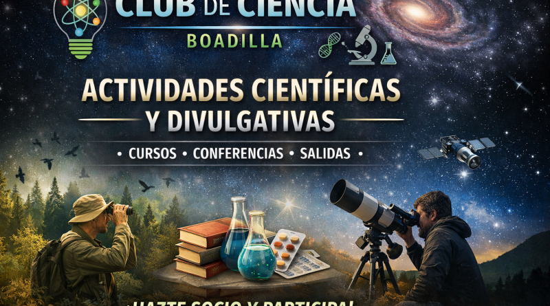 Programa del Club de Ciencia de Boadilla para el primer trimestre de 2026