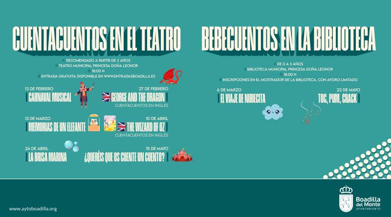 Programación de Cuentacuentos y Bebecuentos hasta el mes de mayo