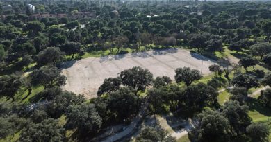 Zona verde y deportiva en la parcela del antiguo campo de fútbol de Montepríncipe