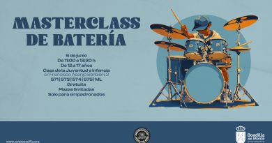 Masterclass de batería que ofrece la Casa de la Juventud
