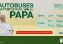 Autobuses gratuitos para asistir a los actos de la visita papal
