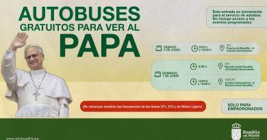Autobuses gratuitos para asistir a los actos de la visita papal