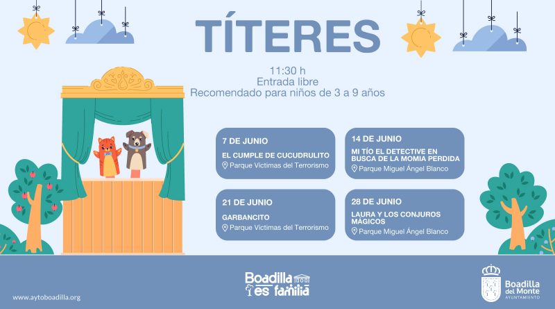 Títeres al aire libre en junio
