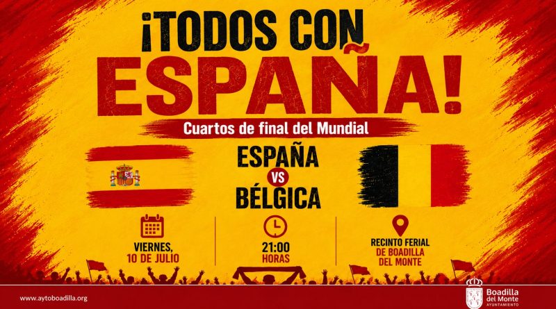 Pantalla gigante para seguir el España-Bélgica