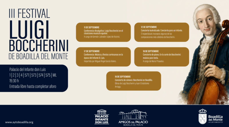 Boadilla celebra el legado de Boccherini con un festival en el Palacio del Infante