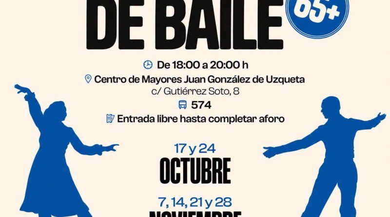 Sábados de Baile para mayores en octubre y noviembre