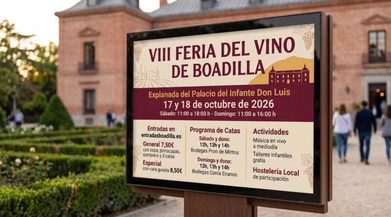 Boadilla acoge la octava Feria del Vino en el Palacio